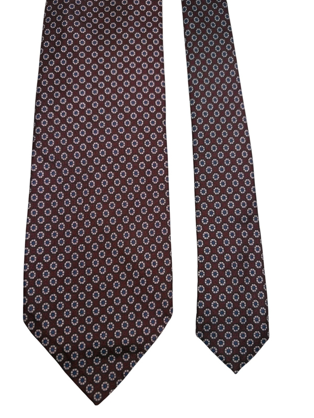 Robert Talbott 100% Silk Red Navy Medallion Men's Designer Tie